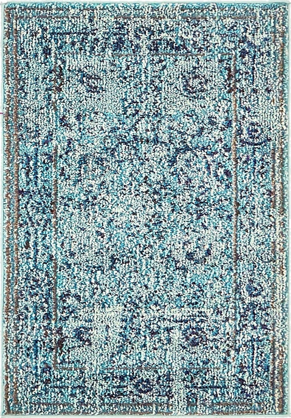 Light Blue 2' x 3' Medium-Pile Rug H4899