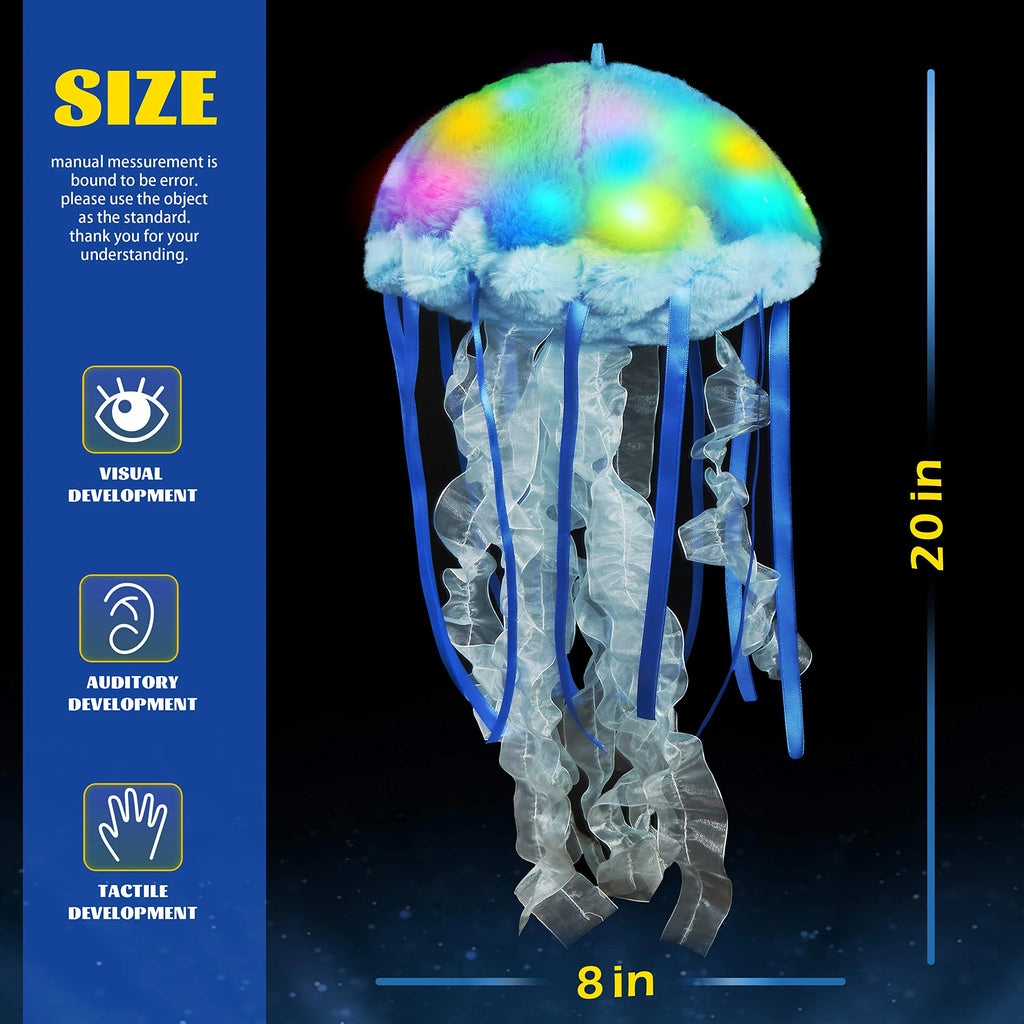 Light up Jellyfish Plush Toy LED Stuffed Animal Y56489