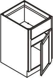 White Inset Raised Panel Base Cabinet B98690