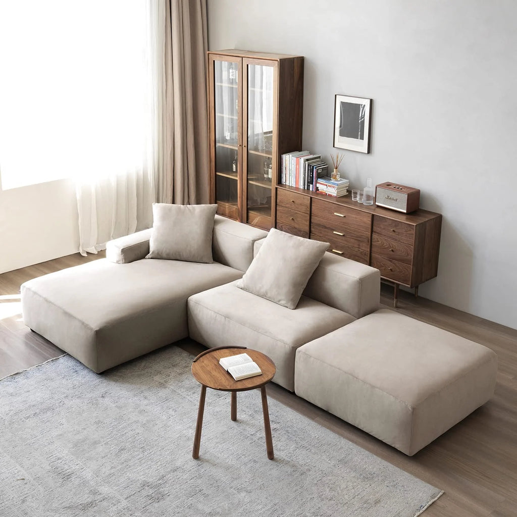 L-Shape Sectional Sofa Set with Chaise Lounge Q8077
