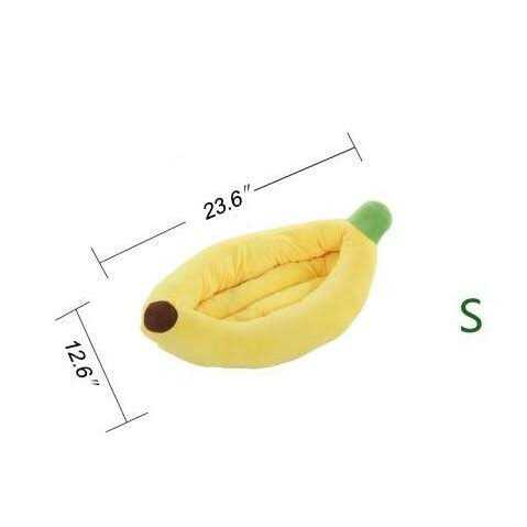 Banana Shape Washable Dog Bed with Removable Cushion S44714