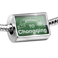 Green 925 Sterling Silver Bead T729