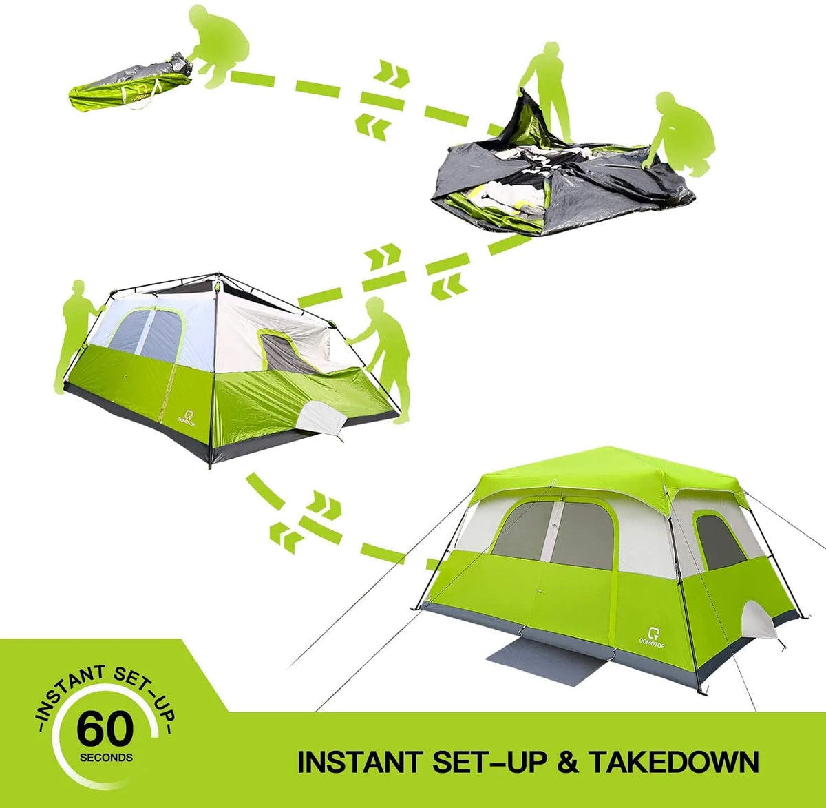 8 Person Instant Waterproof Camping Tent U168153