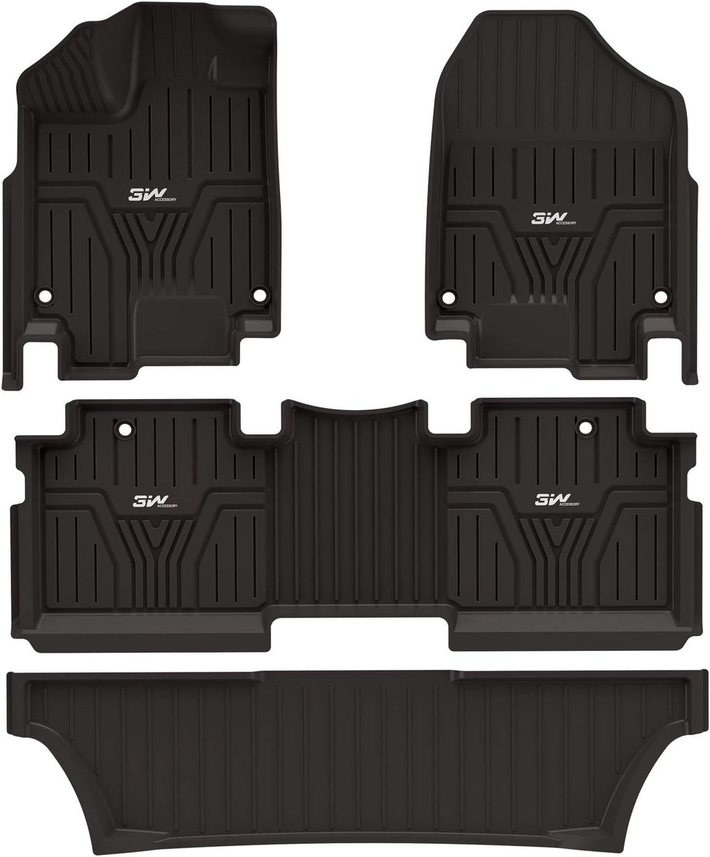 Black TPE All-Weather Car Floor Liners Full Set S831743
