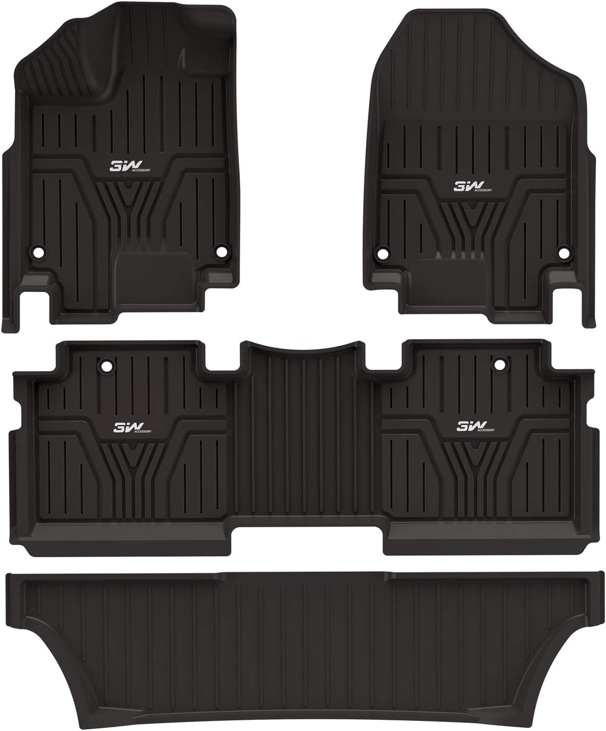 Black TPE All-Weather Car Floor Liners Full Set S831743