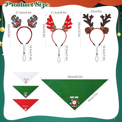 Christmas Dog Headband and Bandana Set F31571