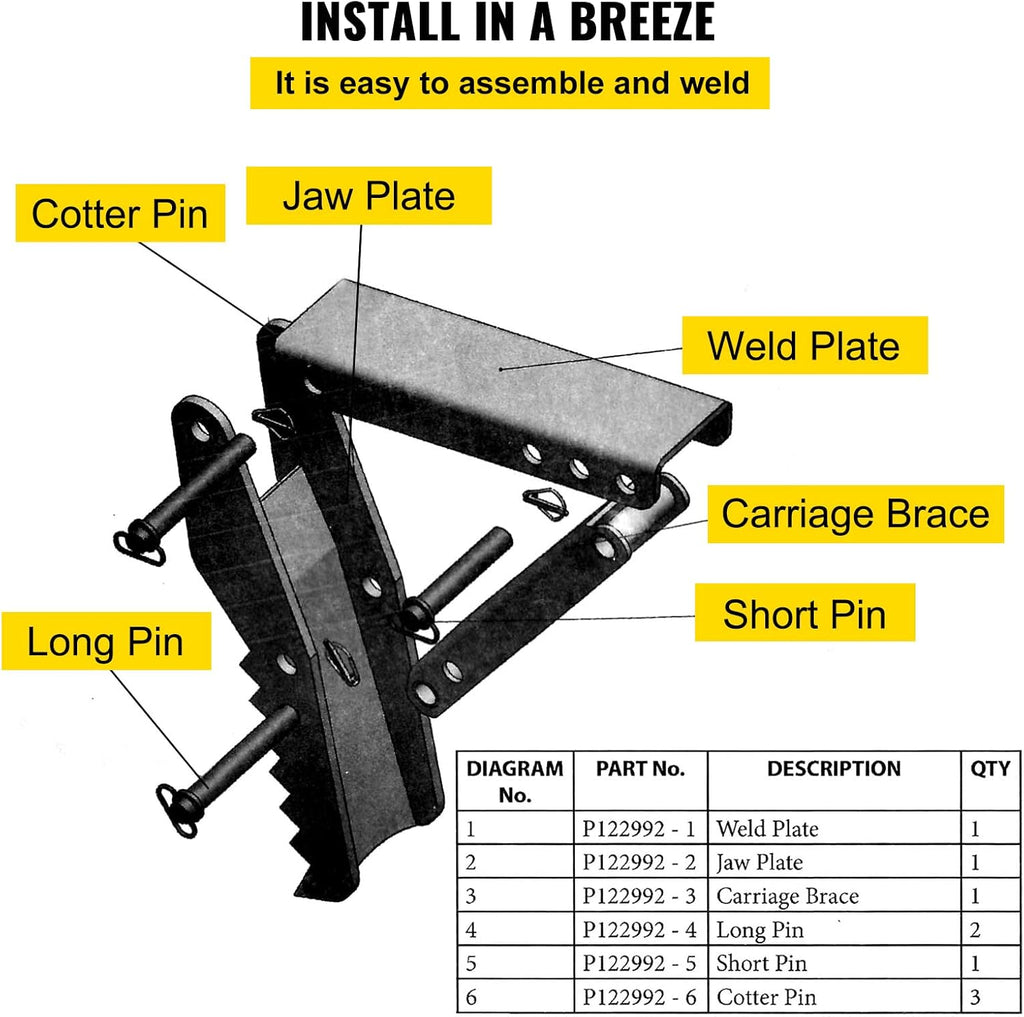 21 inch Hydraulic Backhoe Thumb Attachment with Cylinder O98822