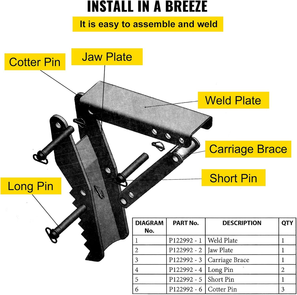 21 inch Hydraulic Backhoe Thumb Attachment with Cylinder O98822