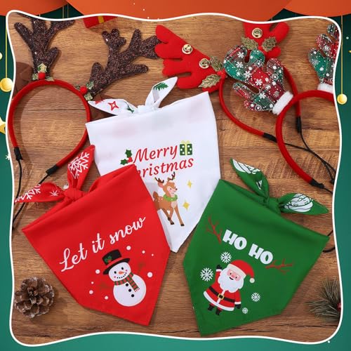 Christmas Dog Headband and Bandana Set F31571