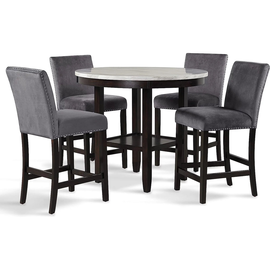Round Faux Marble Counter Table H8767