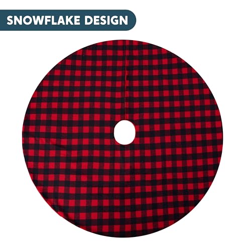 Christmas Tree Skirt 48Inch Buffalo Plaid U44500