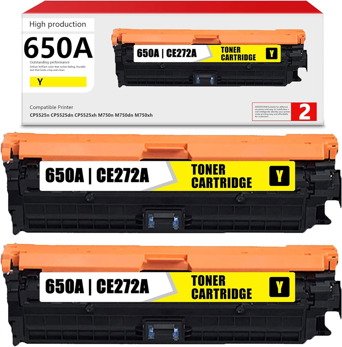 Remanufactured Toner Cartridge 2 Pack Yellow I3968
