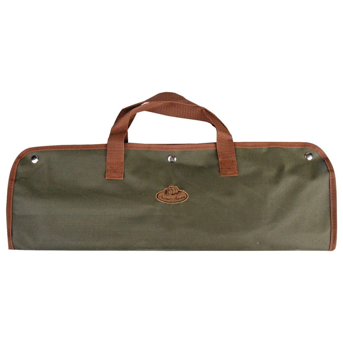 Green and Stainless Steel BBQ Tools Set in Canvas Bag I577342
