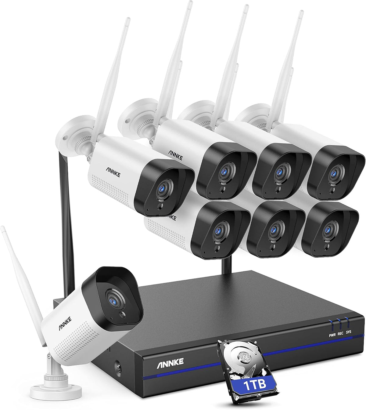 8CH Wireless Security Camera System with 1TB Hard Drive F650