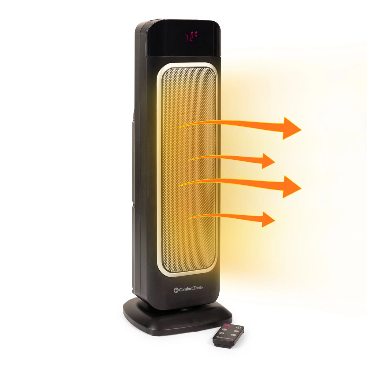 1500 Watt 29" Oscillating Digital Tower Heater with Remote, Adjustable Thermostat, Black K269