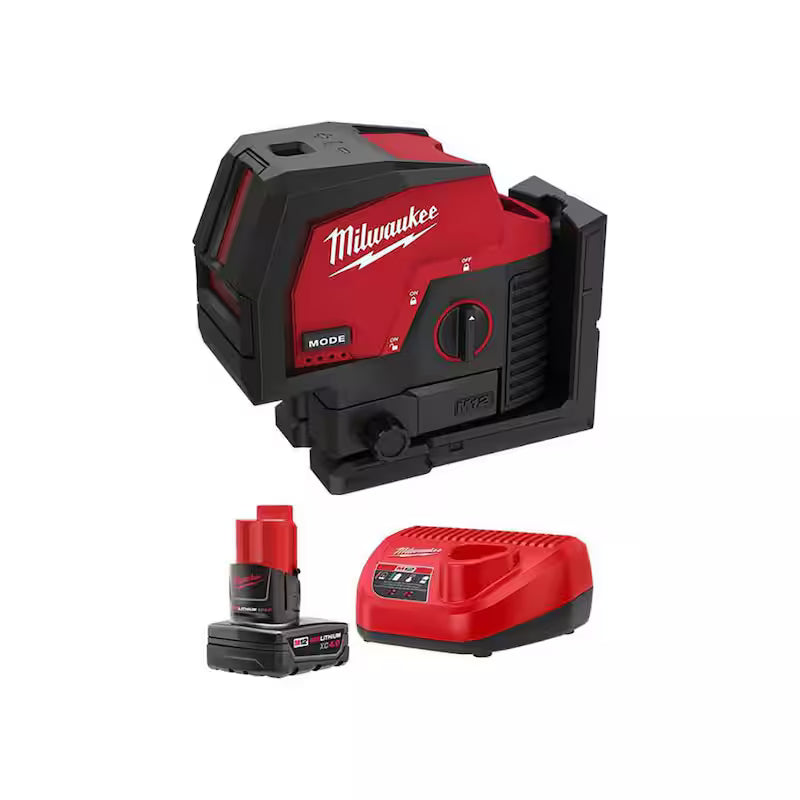 12-Volt Cordless Green Laser Level with Battery and Charger A158051