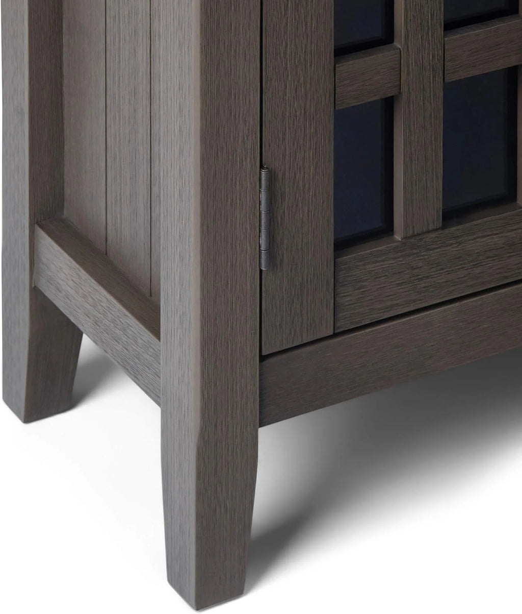 32 inch Wide Low Storage Media Cabinet with 2 Tempered Glass Doors J6797