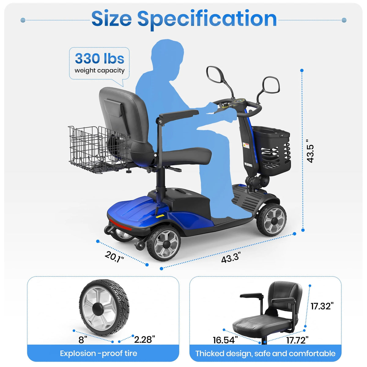 4 Wheel Foldable Mobility Scooter D543582
