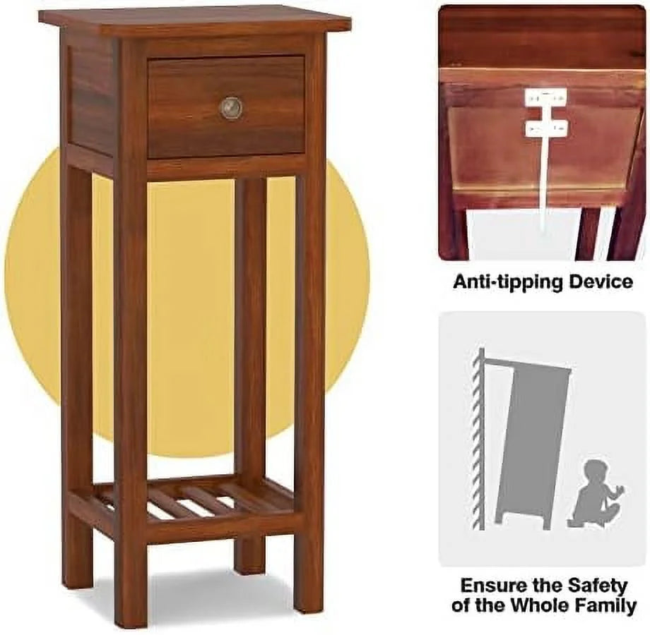 Narrow End Table with Drawer W960986