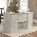 White Plank Finish Executive Desk E564