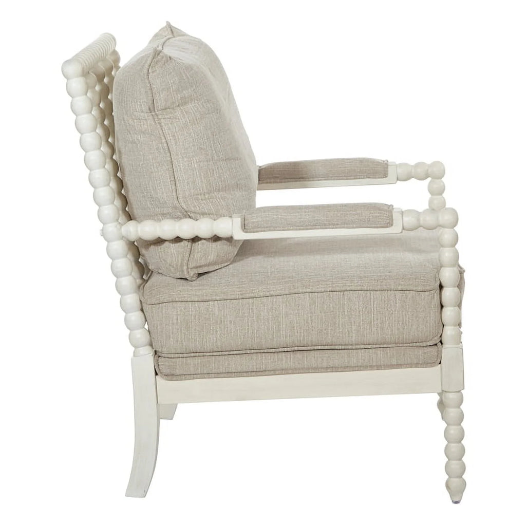 Linen White Fabric Chair N510446