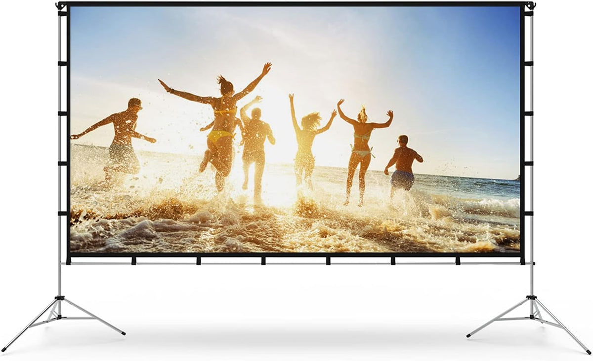 120 inch Portable Projector Screen with Stand and Carrying Bag Z19692