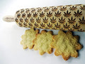Lotus Flower Pattern Embossing Rolling Pin F70588