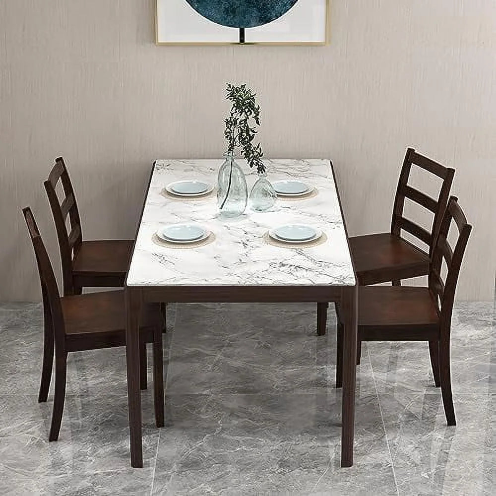 Dining Chairs Set of 2 Ladder Back Rubber Wood Legs S9964