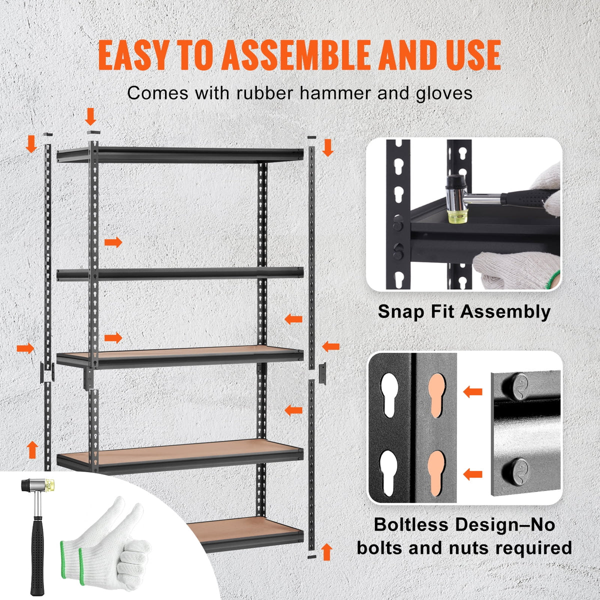 5-Tier Adjustable Storage Shelving Unit K7300