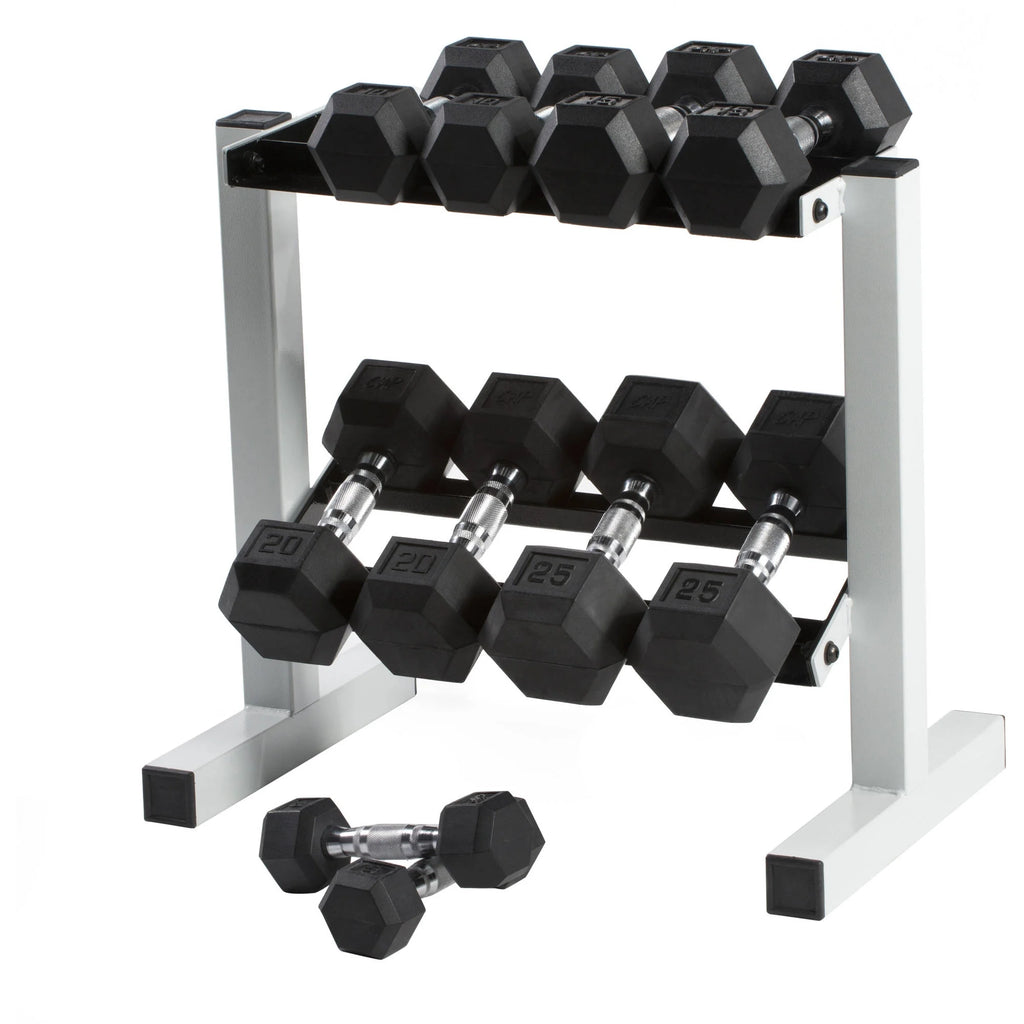 50 lb Rubber Hex Dumbbell Weight Set K4562