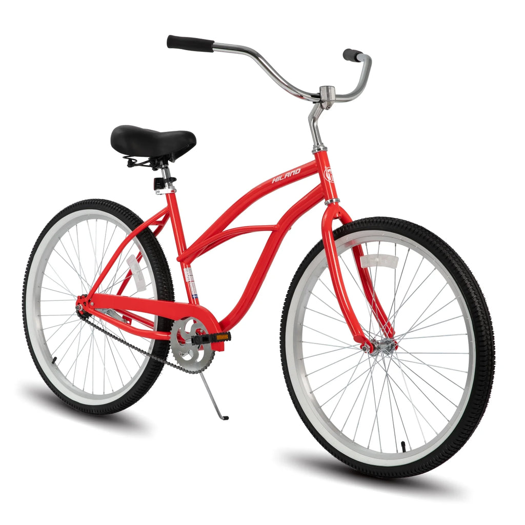 26 inch Red Black Blue Beach Cruiser Bike I462554