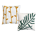 17 x 17 Inch 2 Piece Cotton Throw Pillow Set O410
