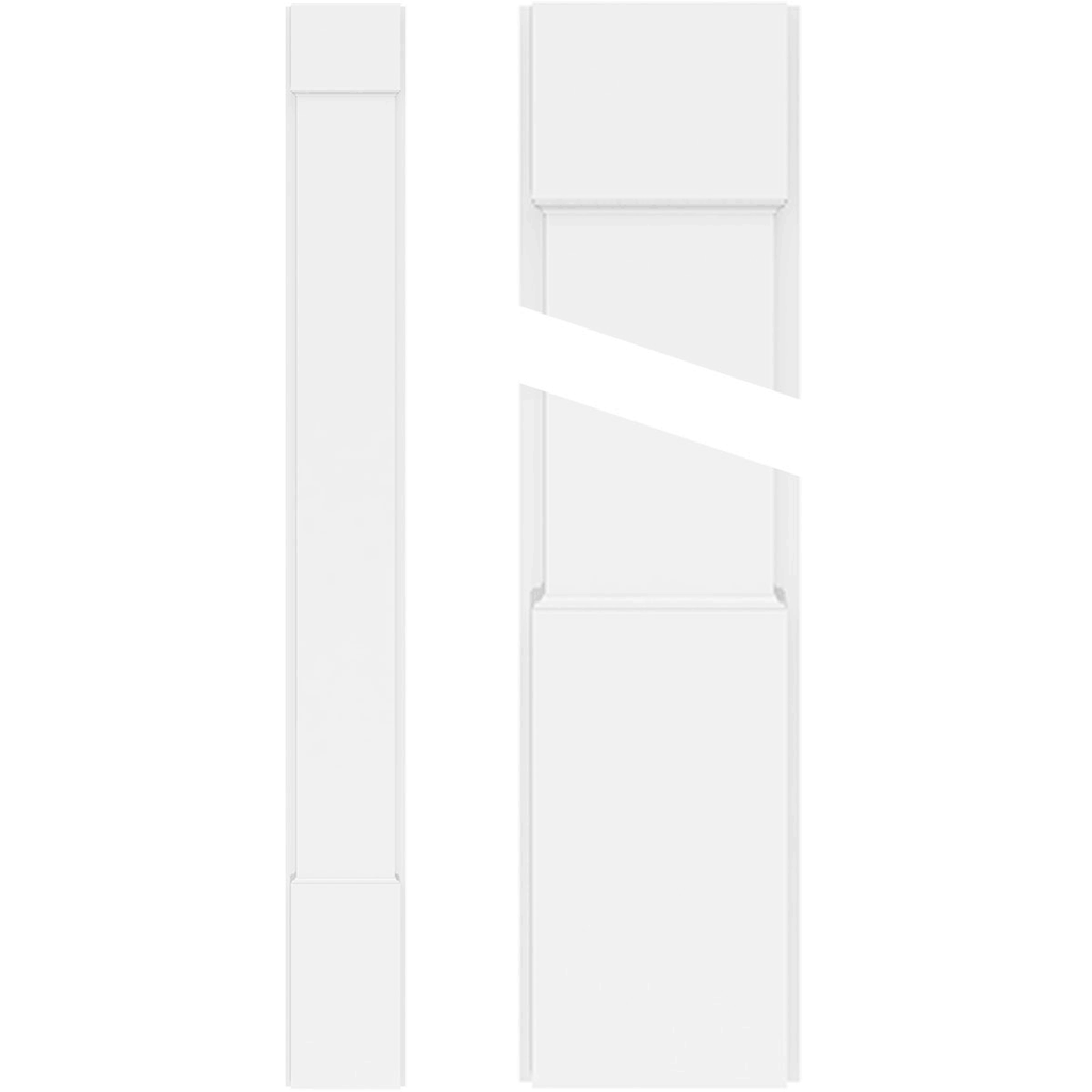 Plain PVC Pilaster with Standard Capital & Base (Pair) S5796