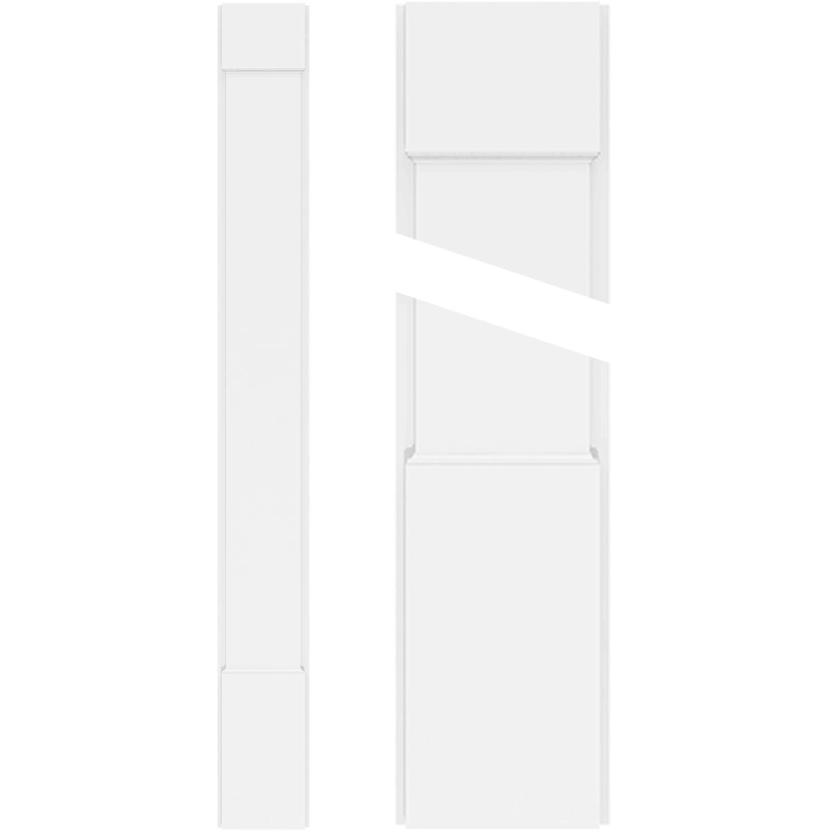 Plain PVC Pilaster with Standard Capital & Base (Pair) S5796