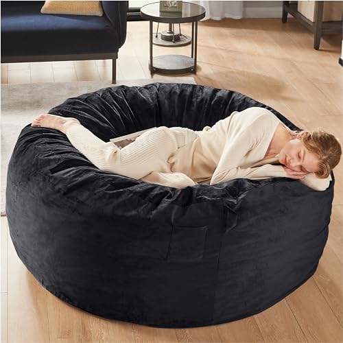 Charcoal Grey 4 FT Machine Washable Mink Bean Bag Chair T282270