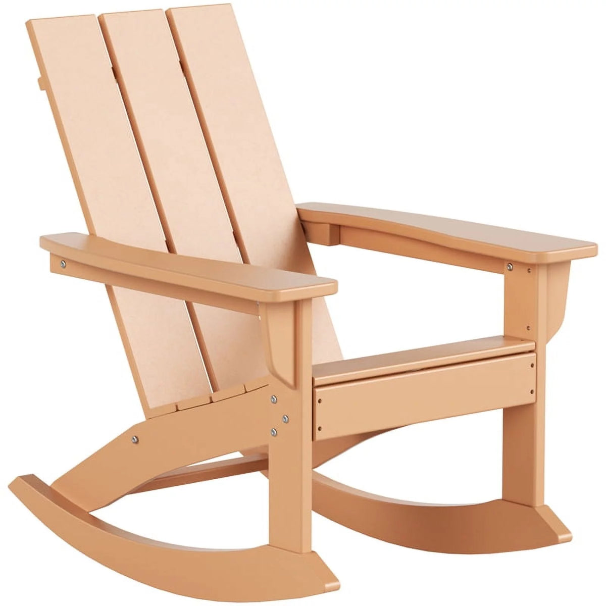 Teak Plastic Outdoor Rocking Chairs Set of 4 B718