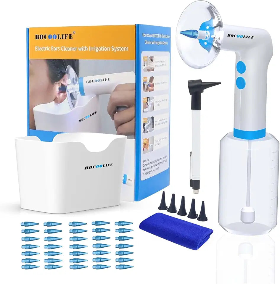 Electric Ear Wax Removal Kit with Light, 4 Pressure Settings, 35 Ear Tips H5999