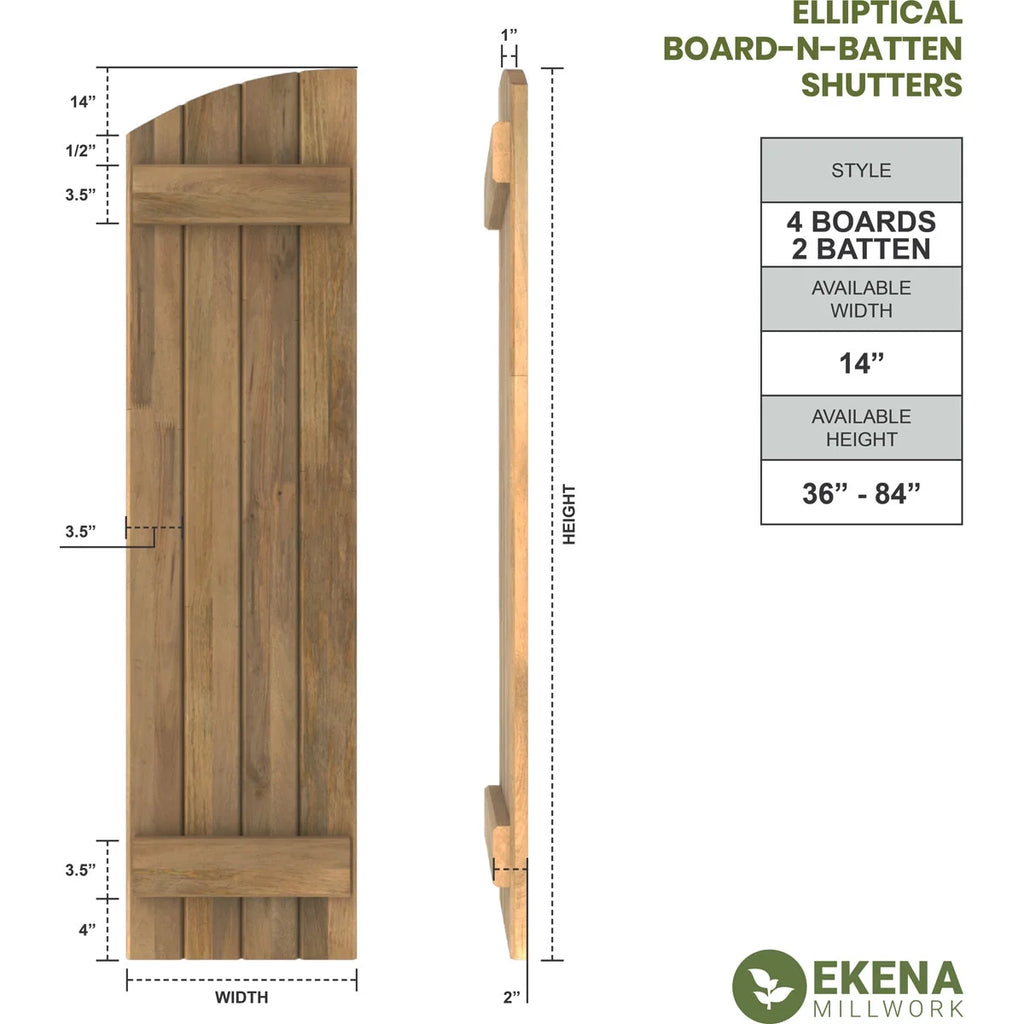 Unfinished Wood Board-n-Batten Shutters F576963