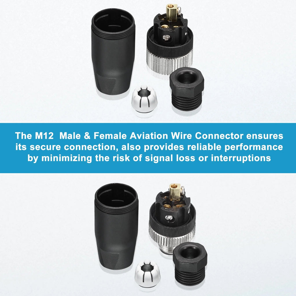 5 Pin M12 Waterproof IP67 Circular Connector 4 Set B89412