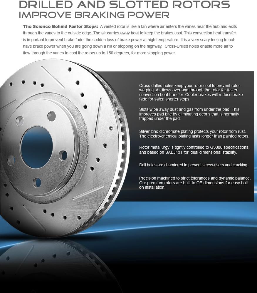 330mm Drilled & Slotted 8 Lug 2 Rotors E500560