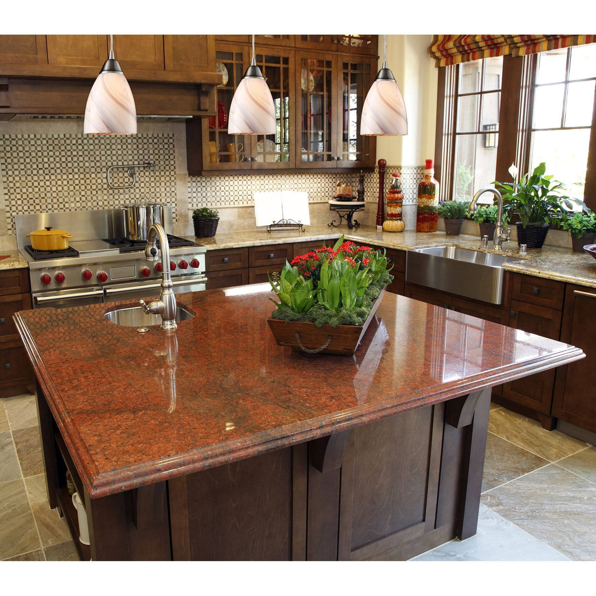 3 Light Pendant in Satin Nickel and Creme Glass Z187910