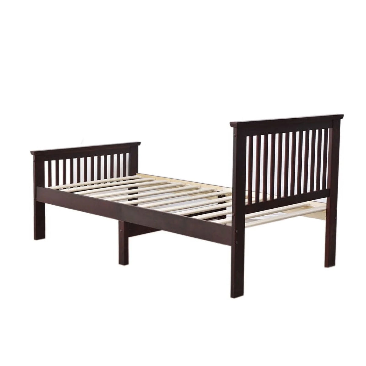 Pine Twin Bed and Dresser with Lock in Mahogany A932451