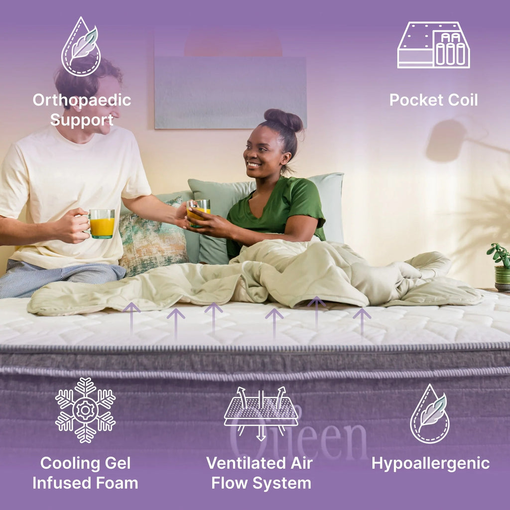 King Size Hybrid Memory Foam Pocket Spring Mattress J532711