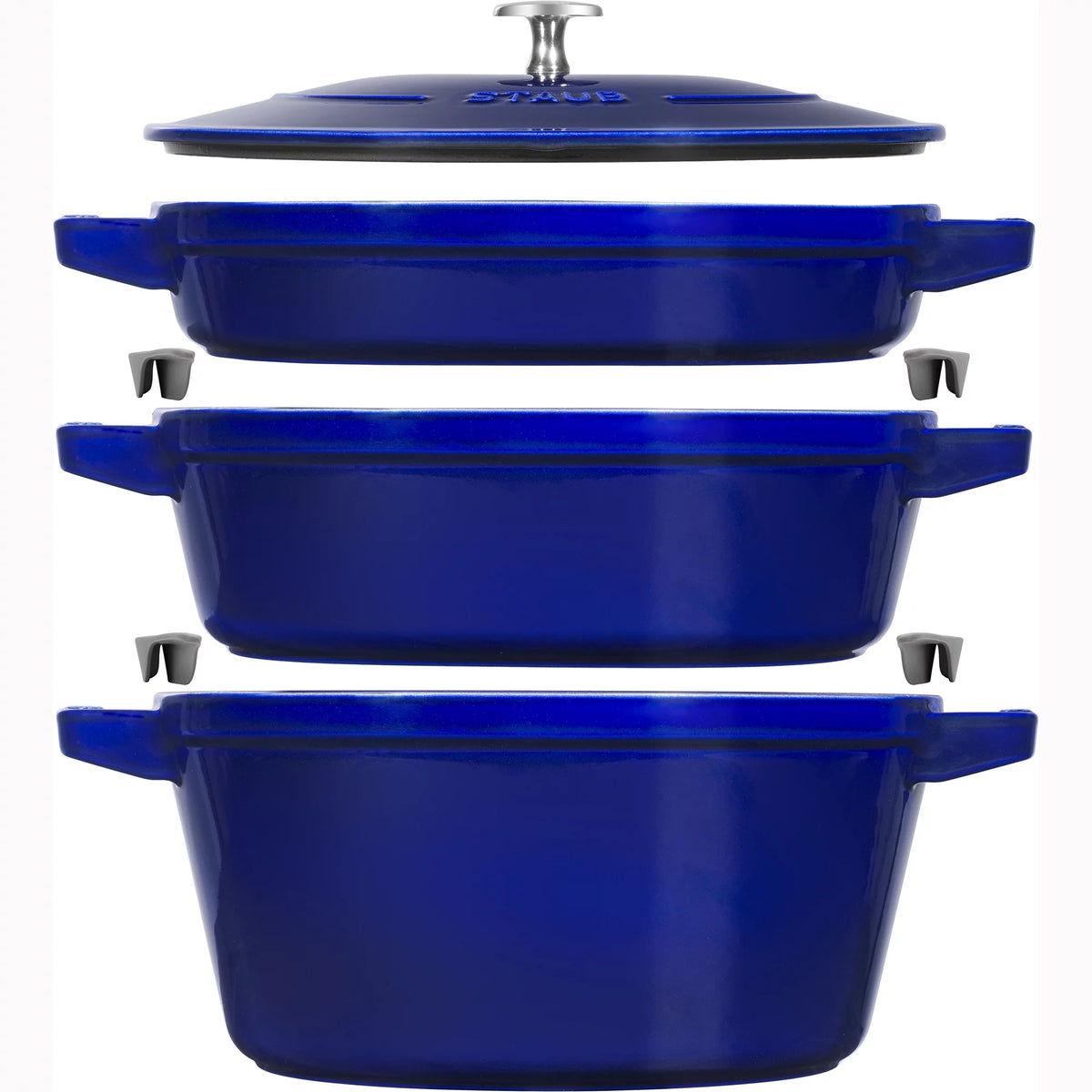 Dark Blue 4-pc Cast Iron Cookware Set V694620