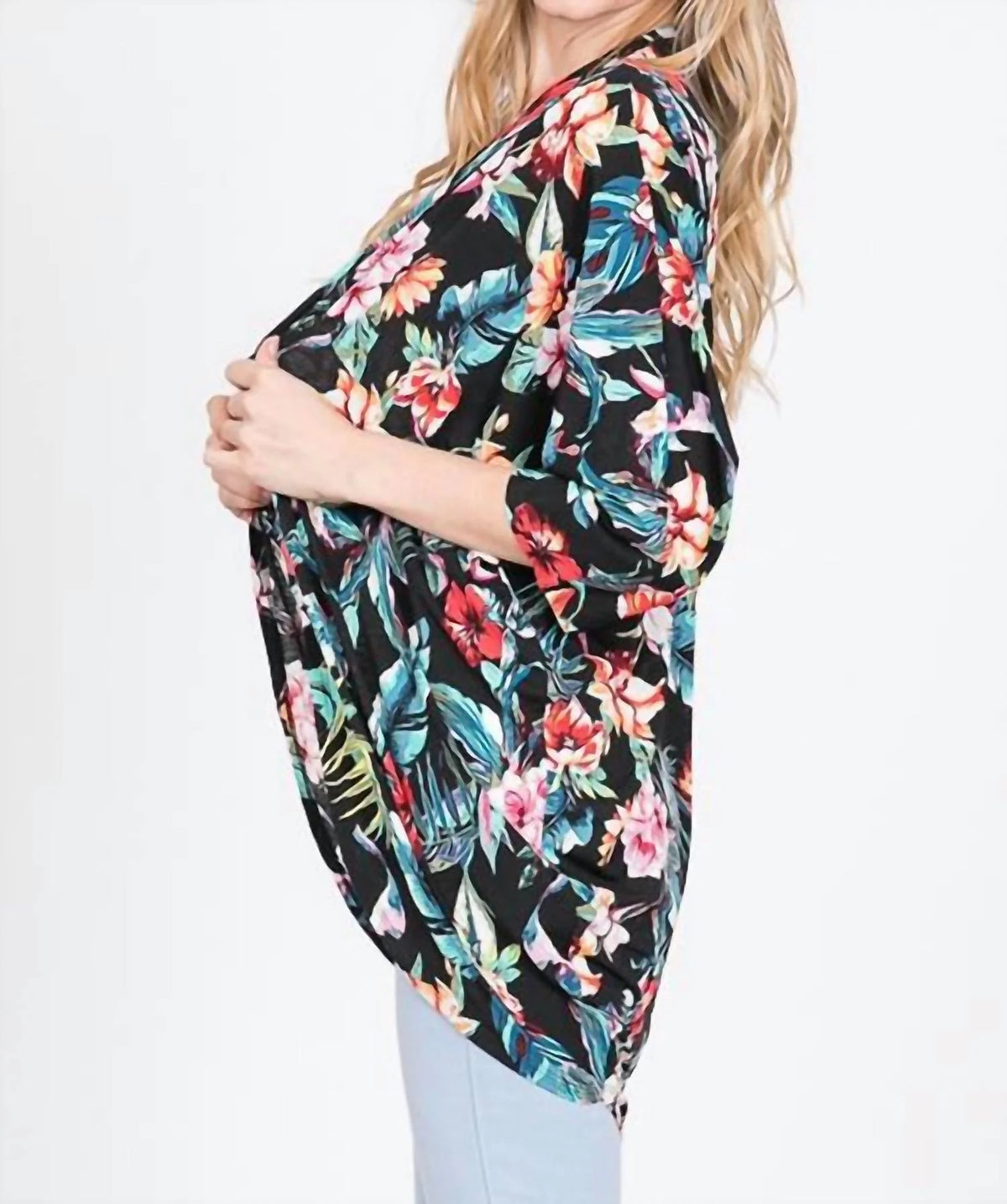 Tropical Plants Floral Cardigan P12265