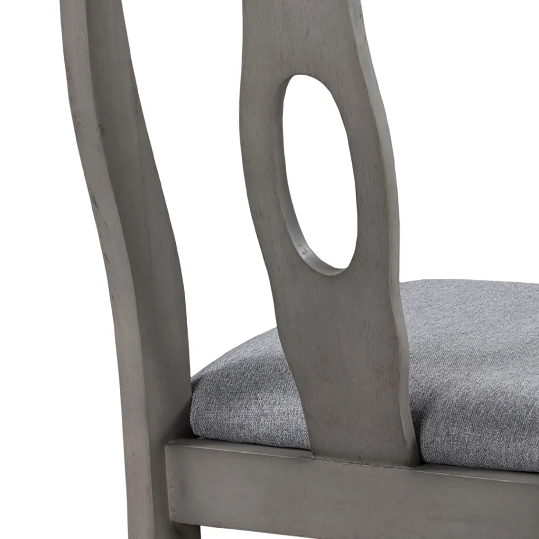 Set of 4 Grey Fabric Upholstered Dining Chairs Q4182
