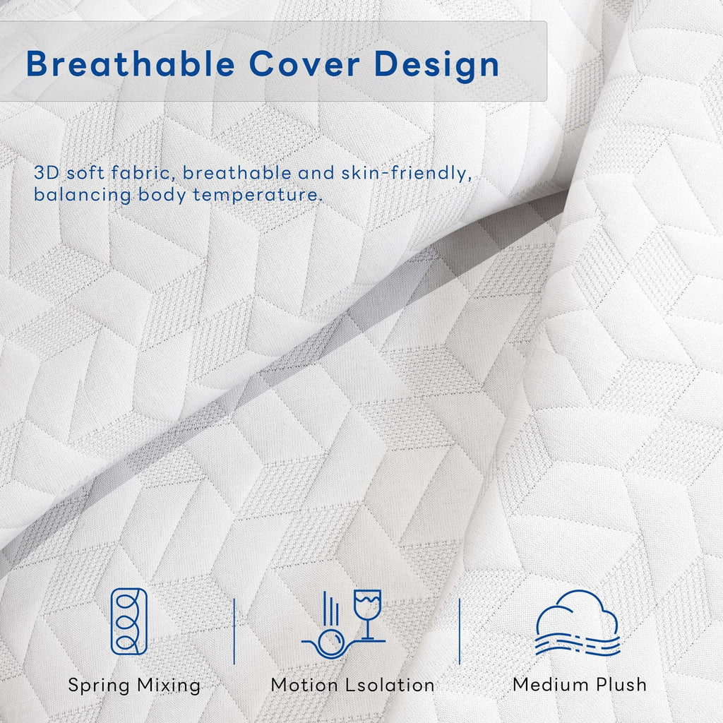 Twin Size Memory Foam Tri-Fold Mattress L9953