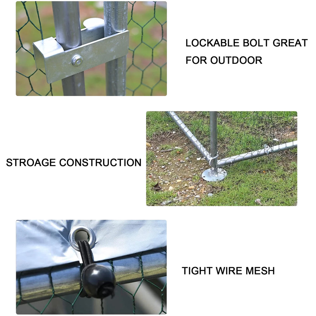 Extra Large Metal Chicken Coop 10 x 10ft M85144