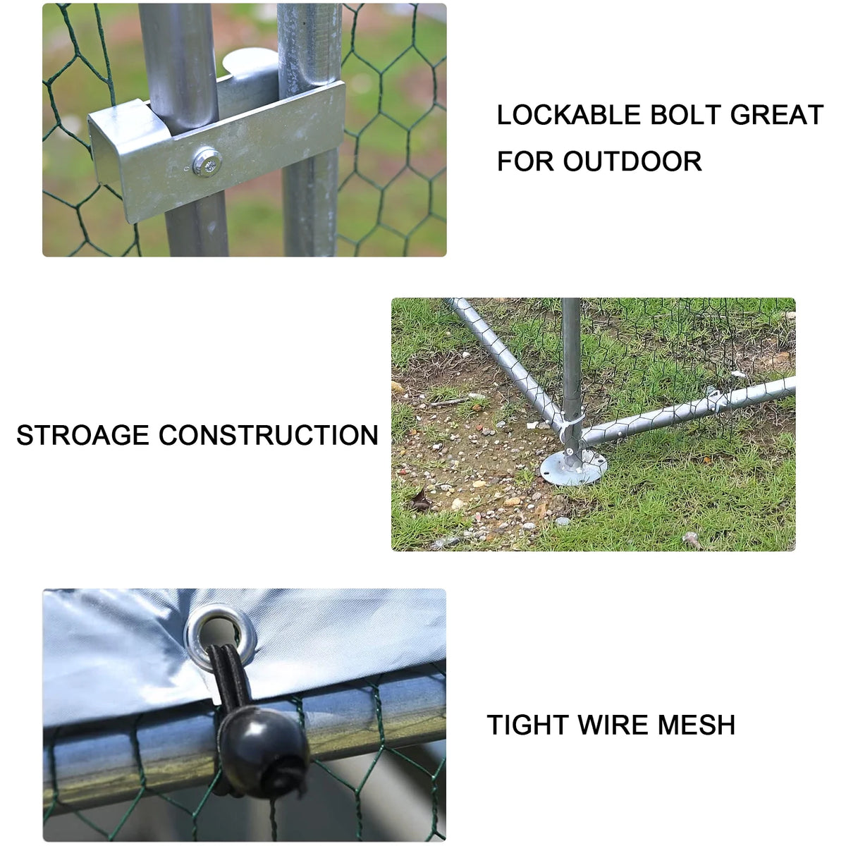 Extra Large Metal Chicken Coop 10 x 10ft M85144