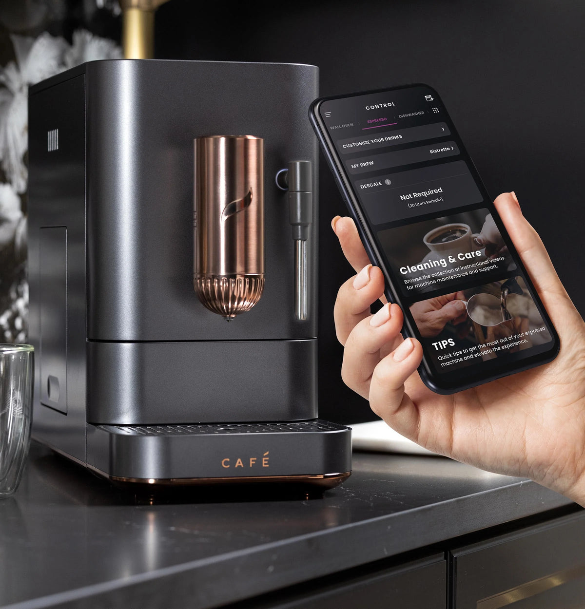 Automatic Espresso Machine with Milk Frother and Bean Grinder, Matte Black, 1.2 Liter T271